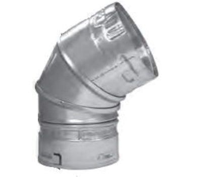 METAL-FAB Metal-Fab 3M45/60 Double Wall Vent Pipe 3 in Adjustable Elbow