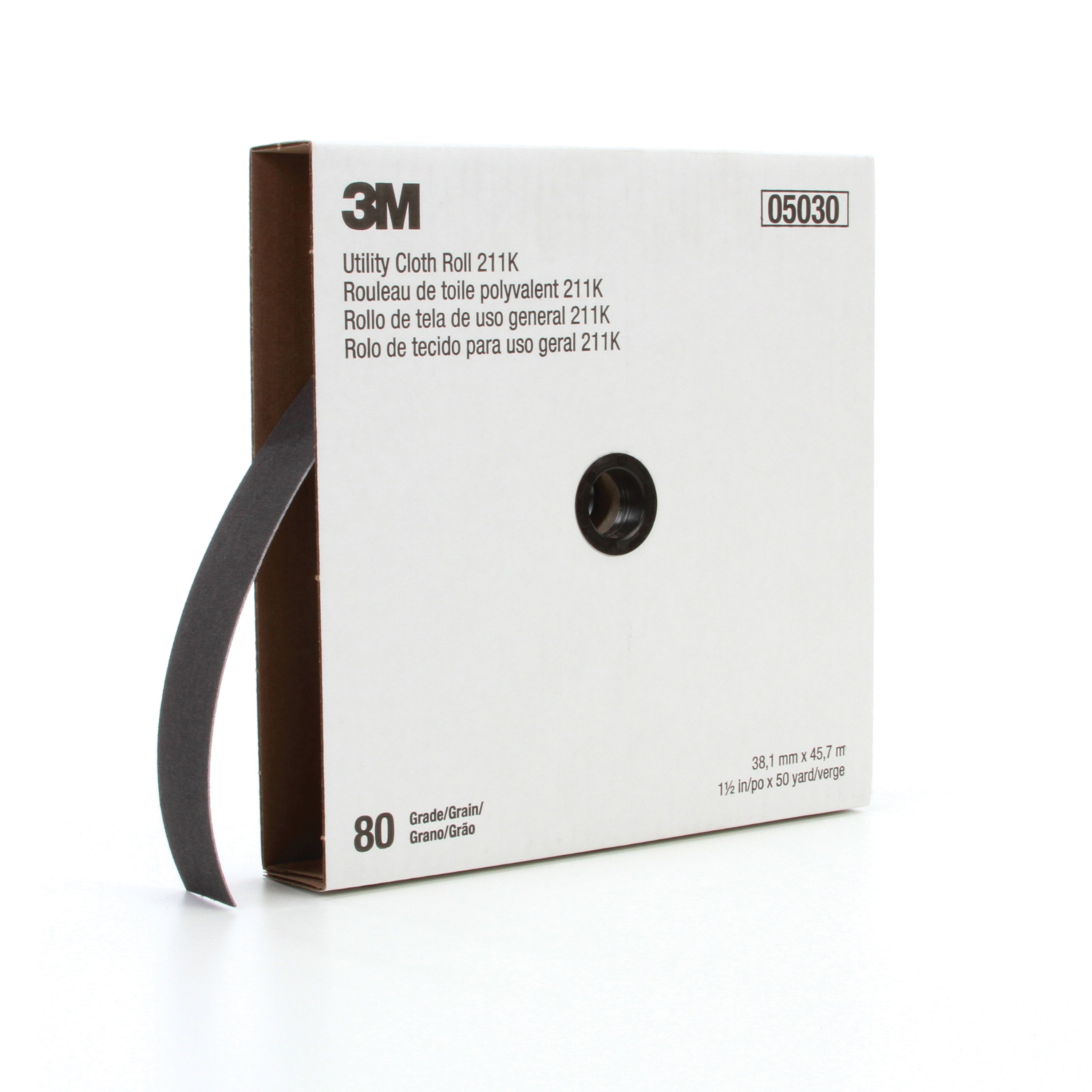 3M 3M 7000118331 Utility Cloth Roll 211K 80 Grit 1.5 in x 50 yd