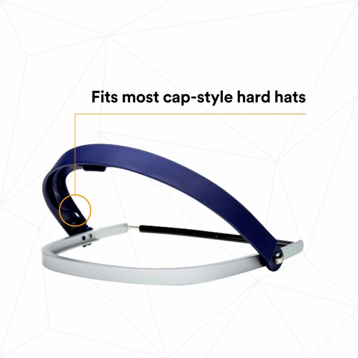 3M 3M 7000002292 Headgear, Blue, Aluminium, For Use With Faceshield Attachment/Hard Hats/Hardhat Attachment/Ratchet Suspension/W Series Faceshields