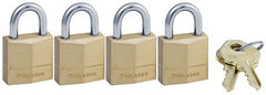 MASTER LOCK Master Lock Co 120Q Solid Brass Padlock 4 Pack Keyed Alike