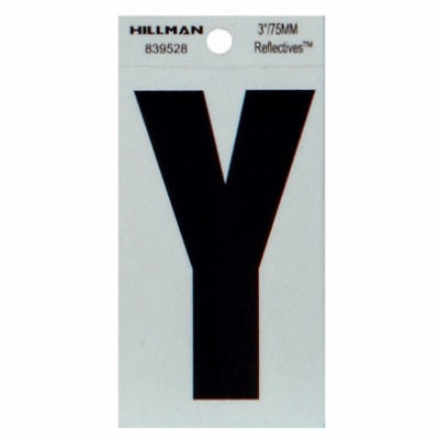 HILLMAN Hillman Fasteners 839528 Adhesive Letter Y 3 Inches Black
