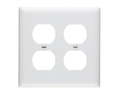 LEGRAND Legrand TP82-W Trademaster Standard Receptacle Wallplate 2-Gang 4.7 in