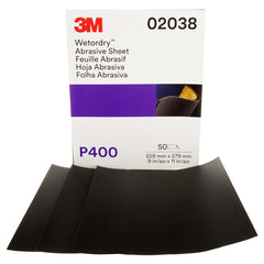3M 3M 7000028326 9 in x 11 in P400 Wetordry Aluminum Oxide Sheet (50 Sheets/Carton) 02038