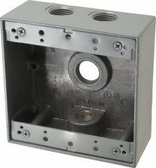 THOMAS & BETTS Thomas Betts 2IH4-1 Square Aluminum Outlet Box 2 Gang