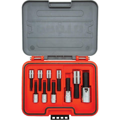 PROTO Proto J52210H Hex Bit Socket Set 10pc 3/8 1/2 in Drive