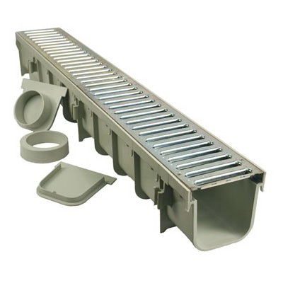 NDS Nds 864GMTL Pro Series Channel Drain Kit Metal Grate