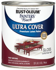 RUST-OLEUM Rust-oleum 1964-502 Latex Paint Colonial Red 1 Quart