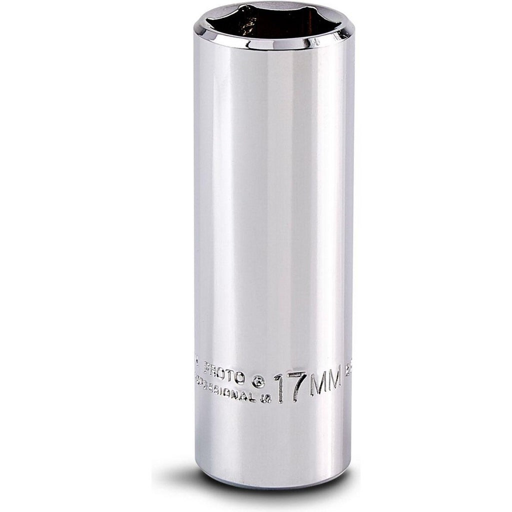 PROTO Proto J5017MH Deep Hand Socket 17mm 3/8 Drive 6-point