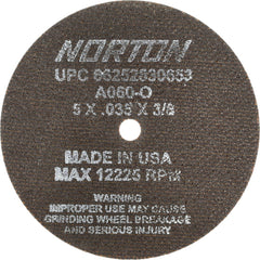 NORTON Norton 66252830653 Cutoff Wheel 5 in Aluminum Oxide 60 Grit