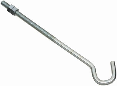 NATIONAL HARDWARE National Mfg N221-705 Hook Bolt Hex Nut 3/8x10 Zinc 10-pack