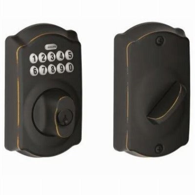 SCHLAGE Schlage Lock Co BE365VCAM716 Keypad Deadbolt Aged Bronze