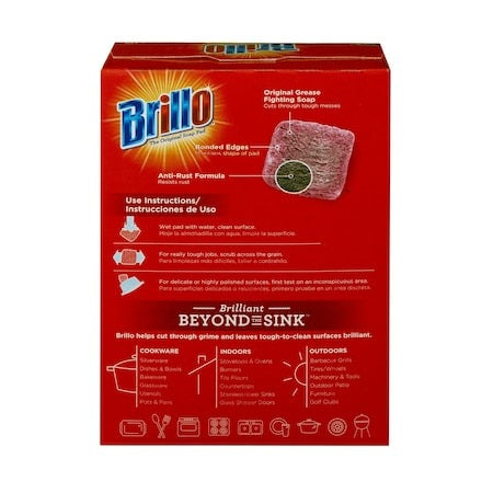 BRILLO Brillo 23310 Original steel wool soap pads 10 count pack