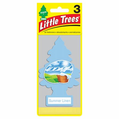 LITTLE TREES Car Freshner Corp U3S-32074 Summer Linen Air Freshener 3 Pack