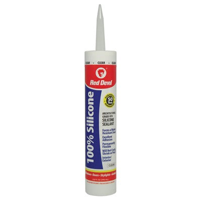 RED DEVIL Red Devil Inc 826 Silicone Caulk Clear 9.8 Oz
