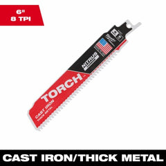 MILWAUKEE Milwaukee 48-00-5261 Torch Saw Blade 6 in 8 Tpi Cast Iron 5 Pack