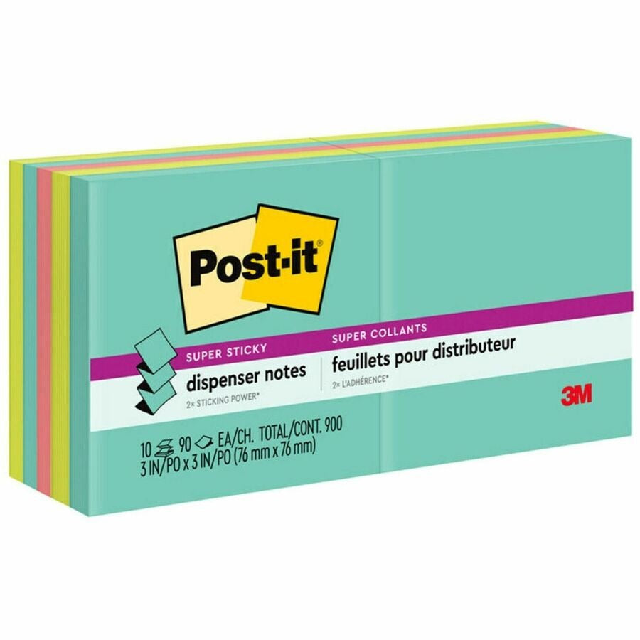 3M 3M MMMR33010SSMIA Super Sticky Dispenser Notes 3 x 3 (10 Pack) R33010SSMIA