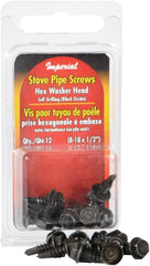 IMPERIAL Imperial KK0170-B Stove Pipe Screw 0.5 inch (Case of 12 packs, 2 per pack)
