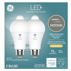 GE Ge Lighting 93129313 Motion Sensing A21 Led Bulb 11W 2 Pack