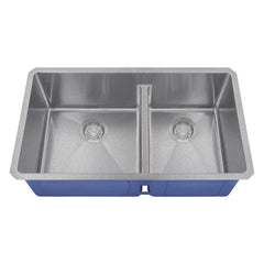 DAKOTA Dakota Plumbing Products DSM-6040LDSV 60/40 Undermount Kitchen Sink
