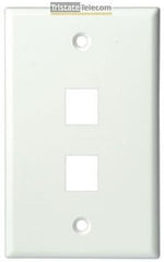SCP Scp 202-wt 2 Port Single Gang Keystone Faceplate White
