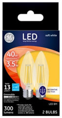 GE G E Lighting 23179 Led Blunt Tip Bulb 3.5W 2700K 2 Pack