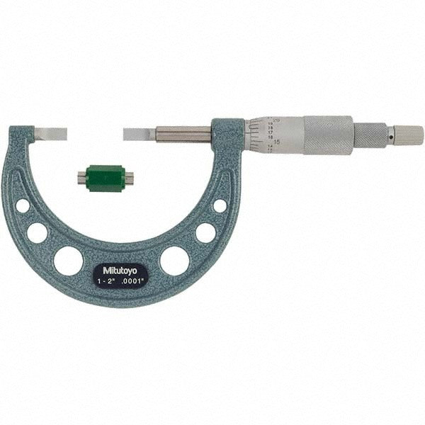 MITUTOYO Mitutoyo 122-126-10CAL Blade Micrometer 1-2 in Calibrated