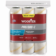 WOOSTER Wooster Brush RR723-9 Roller Cover 9 in 3/8 Nap 3 Pack