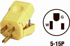 LEVITON Leviton Mfg Co 081-05256-0VY 15A Nylon Cord Plug Yellow