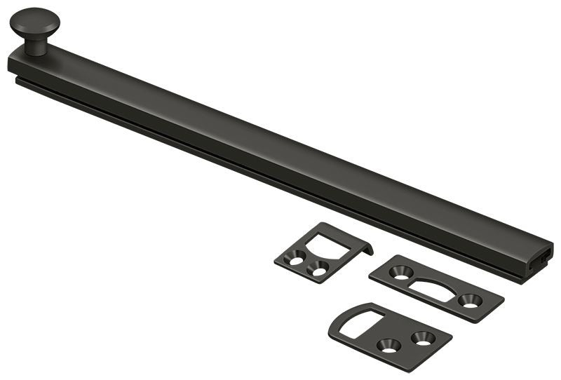 DELTANA Deltana 8SBCS10B Surface Bolt 8in Concealed Screw Oil Rubbed Bronze
