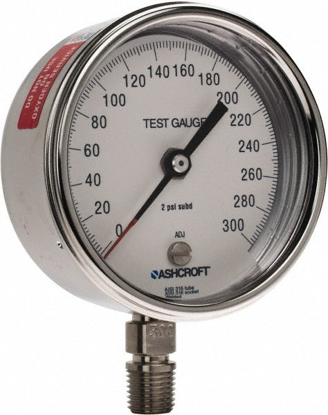 ASHCROFT Ashcroft 92914 Pressure Gauge 0-200 Psi 3in Npt Lower Mount