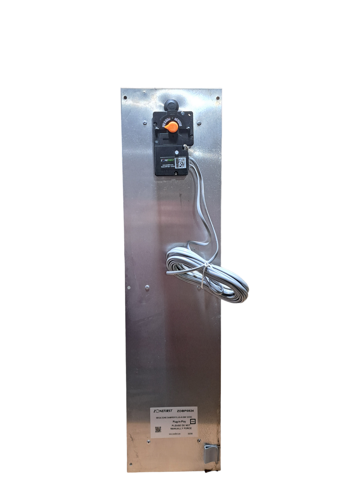 ZONEFIRST Zonefirst ZDBP0824 Plug-In-Play Bottom Mount Zone Damper 12 Vdc (08x24) ZDBM