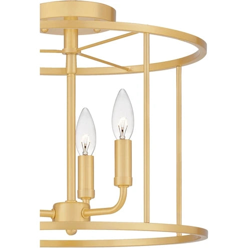 QUOIZEL Quoizel ABR1714AB Abner Semi-Flush Mount 3-Light 60W 14 Inch ABR1714AB