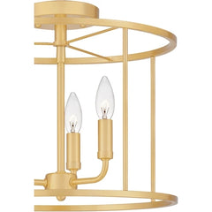 QUOIZEL Quoizel ABR1714AB Abner Semi-Flush Mount 3-Light 60W 14 Inch ABR1714AB