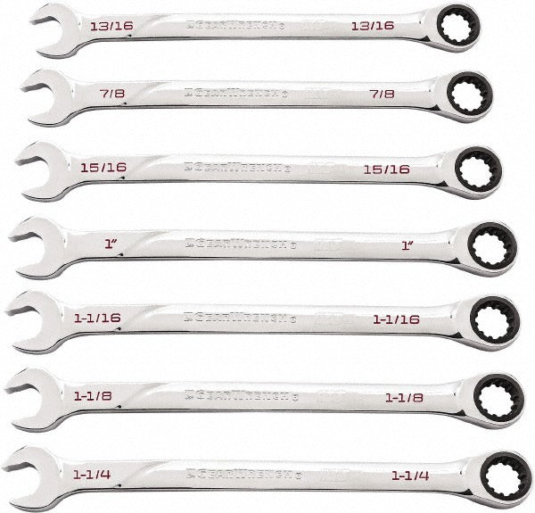 GEARWRENCH Gearwrench 86452 Ratcheting Combo Wrench Set 7 Pc Sae