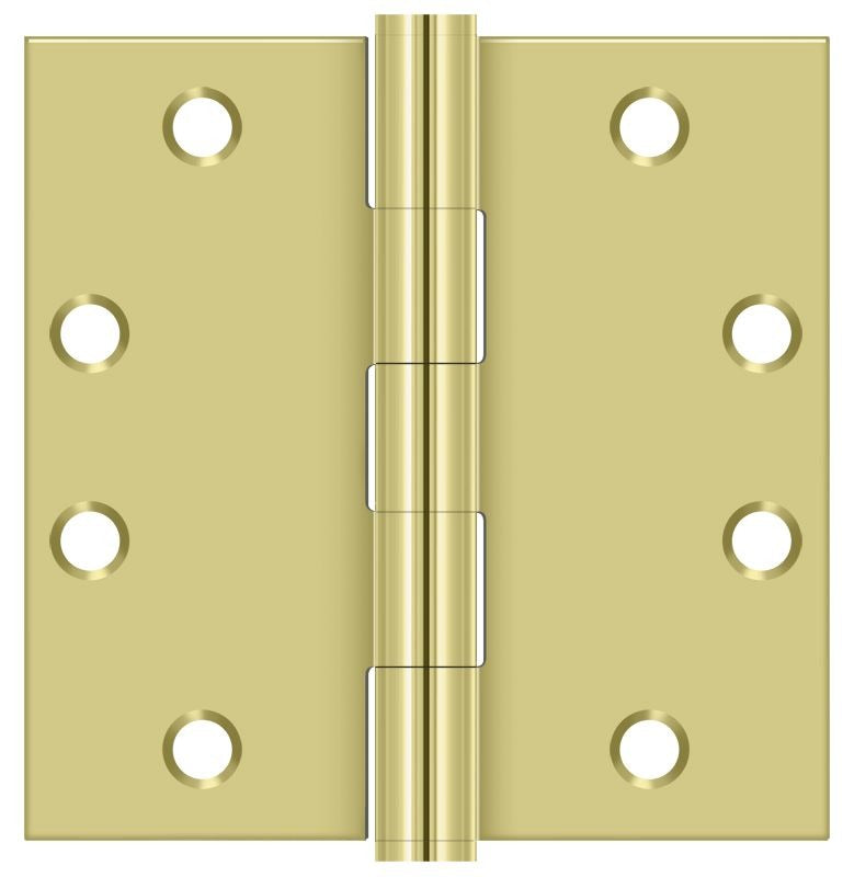 DELTANA Deltana S45U3 Square Hinge Heavy Duty 4.5x4.5 Bright Brass