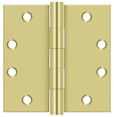 DELTANA Deltana S45U3 Square Hinge Heavy Duty 4.5x4.5 Bright Brass