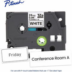 BROTHER Brother BRTTZEFX251G P-touch TZeFX251 Flexible ID Laminated Label Tape 24mm x 8m (1 Pack)