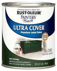 RUST-OLEUM Rust-oleum 1938-502 Latex Paint Hunter Green 1 Quart
