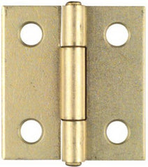 NATIONAL HARDWARE National Mfg N146-068 Narrow Hinge 1-1/2 in Dull Brass 2 Pack