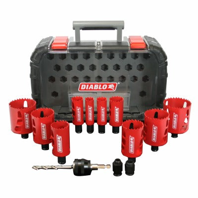 DIABLO Freud DHS14SGP 14 Piece Hole Saw Kit Wood Metal