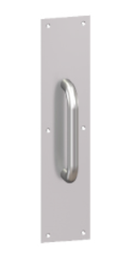 HAGER Hager Hinge 33E41632D Square Corner Plate Satin Stainless
