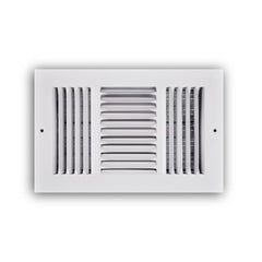 RECTORSEAL Rectorseal 103O10X06 3-way Register 10x6 Inches White Steel
