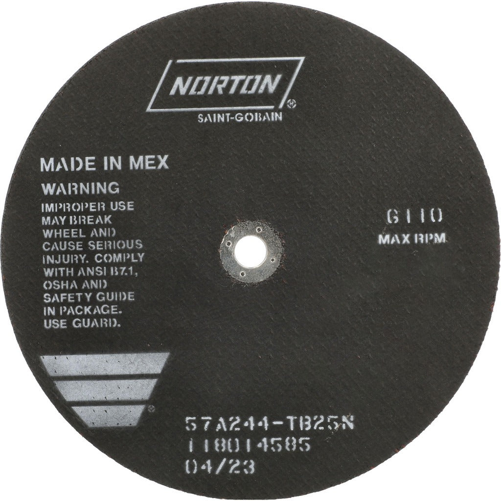 NORTON Norton 66253122826 Cut-off Wheel 10 in Steel