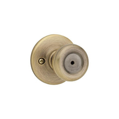 KWIKSET Kwikset 300T-5 Tylo Knob Privacy Door Lock Antique Brass