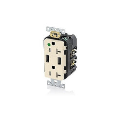 LEVITON Leviton Telcom T5832-HGT Combo Duplex Receptacle Usb
