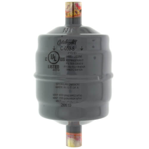 SPORLAN Sporlan 400329 Catch-All Filter-Drier 3/8 Inch ODF Liquid Line Sealed Model for HCFC and HFC Refrigerants