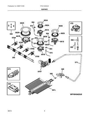ELECTROLUX 807242402 GAS VALVE ASSEMBLIES
