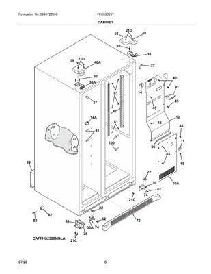 ELECTROLUX 241946715 HINGES, LATCHES, MOUNTING BRACKETS, CLIPS