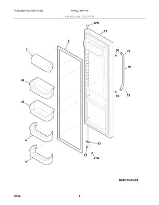 ELECTROLUX 807460105 REFRIGERATION UNITS