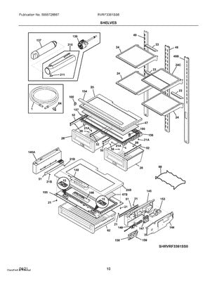 ELECTROLUX 242122204 WALL BRACKETS & PARTS